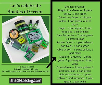 Happy St.Patrick's Day Polymer Clay Color Recipes