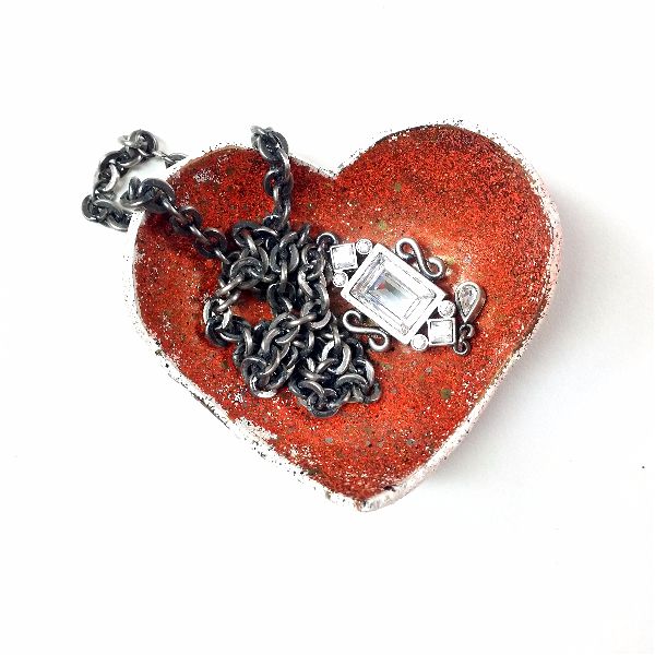 "Love-ly" Little Dishes a free tutorial using polymer clay and iced enamels