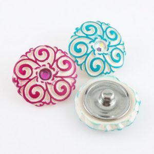 Panpastels on Snap Jewelry by Carolyn Good