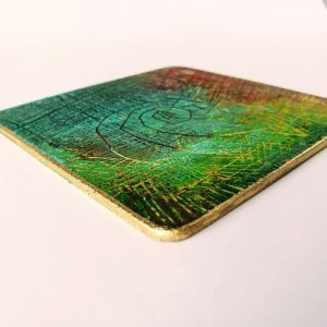 Gilded edge Coasters using Krylon Markers