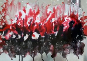 Deborah Cameron WAR HORSES-Alcohol Ink