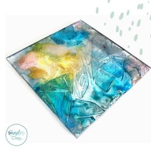 Glass Tiles 4X4" Embellished with Alcohol Inks