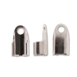 Fold Over End 7mm long Silver Plate