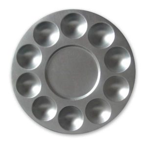 Metal Palette 10 wells 7" Round