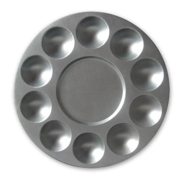 Metal Palette 10 wells 7" Round