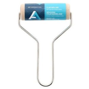 3.5 inch wooden roller. Features a wire handle