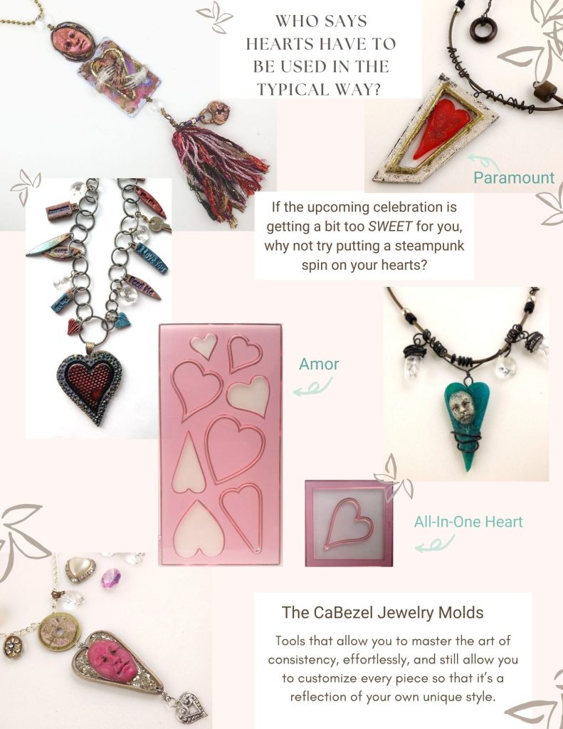 DIY Steampunk Heart Jewelrymade using polymer clay