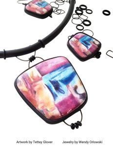 transfer technique for polymer clay jewelry