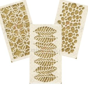 Organic design stencil includes 3 designs